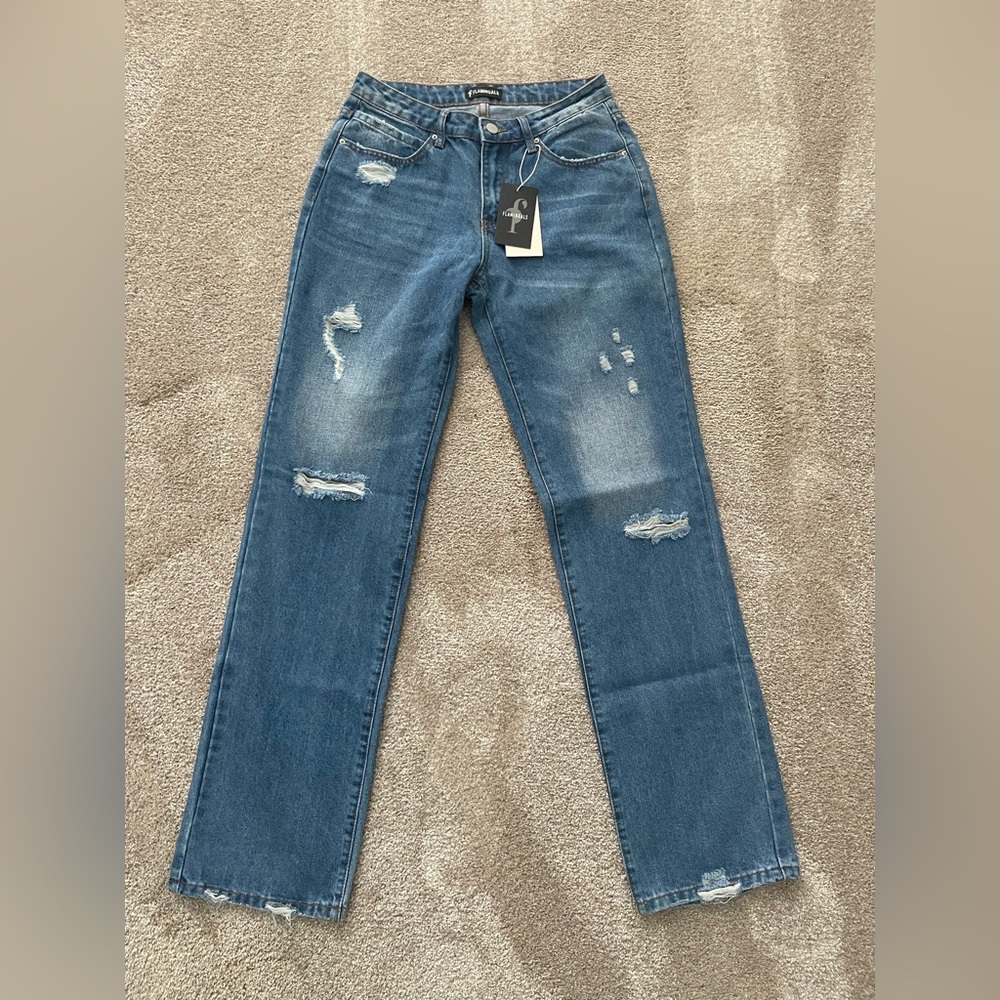 Classic Blue Straight Leg Jeans